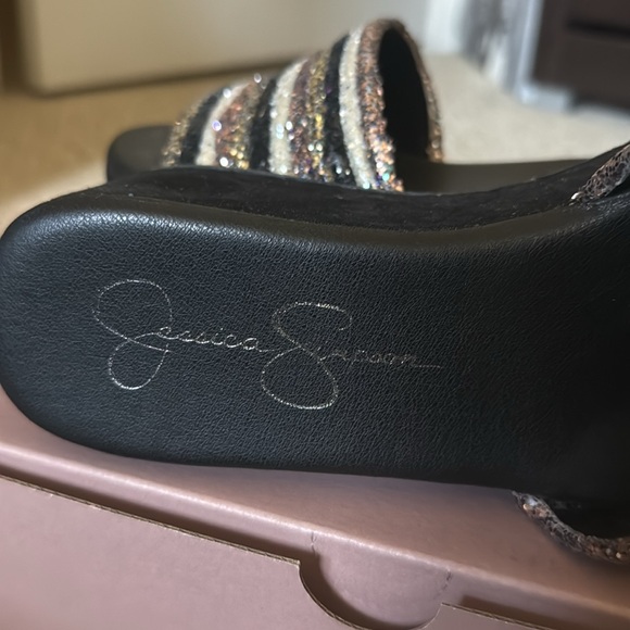 Jessica Simpson trivia slide sandals in metallic multi - Picture 4 of 4